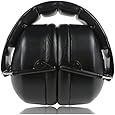 ClearArmor 141001 Safety Ear Muffs Shooters Hearing Protection Folding-Padded Head Band Ear Cups, Black (Certified S3.19 & EN352)