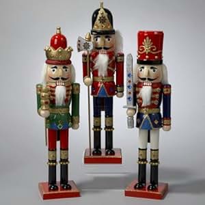 Amazon.com: 15" WOODEN NUTCRACKER KING & SOLDIERS
