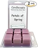 Candlecopia Petals of Spring Strongly Scented Hand Poured Premium Natural Soy Wax Melts, 12 Soy Wax Cubes, 6.4 Ounces in 2 x 6-Packs