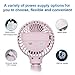 WiHoo Stroller Fan Clip On Portable Personal Fan Battery Operated Fan Rechargeable Car Seat Fan Mini Small USB Fan Baby Stroller Cooling Fans for Stroller Accessories Office Outdoor Household(Pink)