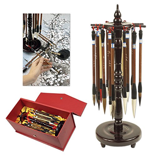 Golden Panda Master Quality Chinese Calligraphy Paint Brush Set 18 Master Quality Chinese Calligraphy Brushes - [Set of 18]