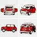 Toy Diecast Car Play Vehicles, Classic Diecast Model Cars, Old Car Models, Moving Vehicle Toys, Pull Back Action with Lights and Sounds 1:38 - iPlay, iLearn (Red)