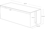 YAMAZAKI 2707 WEB Cable Box White PC-ABS Resin Minimalist 40x15.5x14.5cm view 5