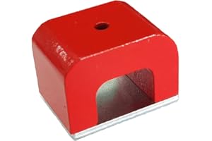 Liftsun Strong Horseshoe Alnico Magnets, Red Cast Horseshoe Magnet with Keeper, 1.77" U Shaped Magnet for Education,30 lbs Heavy-Duty Alnico Powerful Nail Polish Magnets