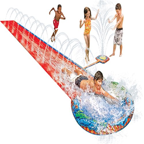CHILDRENS KIDS SOAK N SPLASH 16' AQUA GARDEN WATER SLIDE SPRAY SPRINKER POOL TOY