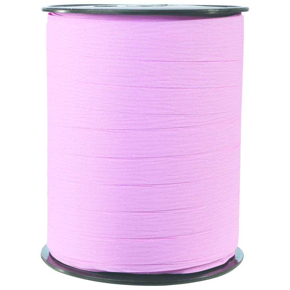 Clairefontaine 601560C - One Roll of Matte Ribbon - Dimensions: 250 m x 10 mm - Colour: Pink - Decorative gift ribbon - DIY - Gift Wrapping Accessories