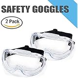 Safety Goggles 2 pack, Protective Chemical Splash Safety Glasses with Cystal Clear and high Impact Resistance Design, Perfect Eye Protection for Lab, Chemical, and Workplace Safety.