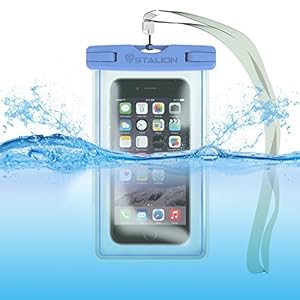 Waterproof Case Bag : Stalion Sports Universal Water Safe Pouch(Cyan Blue) 100 Feet IPX8 Certified with Touch Responsive…