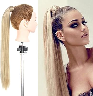 Straight Wrap Ponytail Mix Blonde Blonde Sleek Straight Wrap