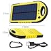 Dizaul Solar Charger, 5000mAh Portable Solar Power Bank Waterproof/Shockproof/Dustproof Dual USB Battery Bank Compatible with All Smartphones,iPhone,Samsung,Android Phones,Windows Phones,GoPro,GPS