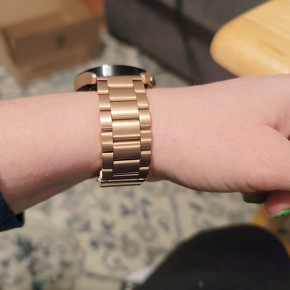 ZPJPPLX 14/16/18/20/22/24mm Metal Watch Band, Stainless Steel Quick Release Strap for Men Women