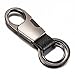 Fatmingo Key Chains with 2 Split Keyrings Stainless Steel Quick Release Key Holder Classic Keychain Black