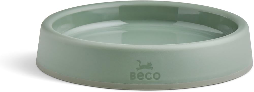 Beco Cat Steady Bowl Food Water Whisker Friendly Olive Green