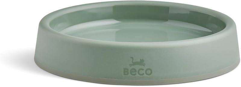Beco Cat Steady Bowl Food Water Whisker Friendly Olive Green