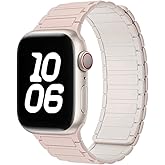 Magnetic Silicone band Compatible with Apple Watch for Men 44mm 45mm 46mm 49mm 42mm 41mm 40mm 38mm Women, Silicone Sport Strong Magnet Strap for iWatch Series 11 Ultra 3 Ultra 2 Se 10 9 8 7 6 5 4 1
