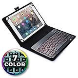 Cooper Backlight Executive Keyboard case Compatible with Google Nexus 10 | 2-in-1 Bluetooth Wireless Backlit Keyboard & Leather Folio Cover | 7 Color LED Keys (Black)