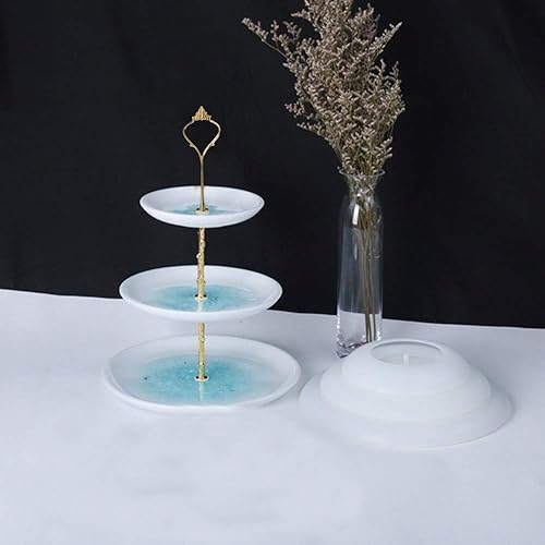 Albeads Tier Resin Stand Tray Mold,Fruit Tray Mould,Tea Tray