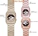 iiteeology Compatible with Apple Watch Band 38mm 40mm, Stainless Steel iWatch Band Replacement Strap for Apple Watch Series 2 Series 1 - Champagne Gold
