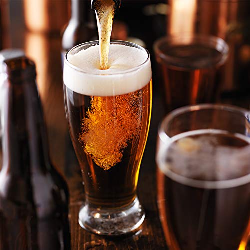 Beer Glasses, Tall Clear Drinking Glass, Classic Lager Stout Pilsner Glass Set, All Purpose Tumblers, 19 ¼ oz, Set of 6