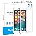 DIGITWHALE 2-Pack iPhone 6 6s Screen Protector, 3D Full Curve Soft Edge 0.2mm Tempered Glass Screen Protector for iPhone 6 4.7'' and iphone 6s 4.7