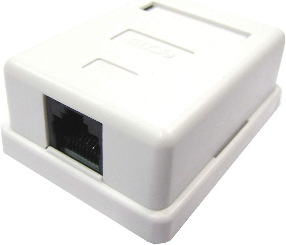BeMatik - Caja de superficie de 1 RJ45 Cat.5e UTP: Amazon.es: Electrónica