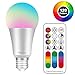 Kamija E26 LED Light Bulb, 10W Dimmable A19 Color Changing Light Bulb 120 RGB Colors + Soft White(2700K) with Remote Control, Timing and Dual Memory (60W Equivalent)