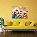 Wieco Art Blooming Poppies Extra Large Contemporary Colorful Flowers Pictures Paintings on Canvas Wall Art Modern Gallery Wrapped Floral Giclee Canvas Prints for Living Room Home Decorations XL