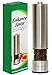 Best Pepper Grinder or Salt Grinder Mill – Premium Stainless Steel One-Handed Automatic Battery Operated Spice Shaker - Adjustable– With LED Light at Bottom