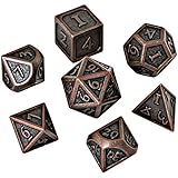 Blacksmith Craft Dice DND Dice Set - Metal Polyhedral Dungeons and Dragons Dice Sets with Dice Bag for RPG Gaming Including D20