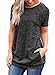 Ecrocoo Women Summer Short Sleeve Pockets Causal Tunics Loose T Shirts Blouse Tops