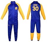 Fan Kitbag Steph Curry Kids Basketball Tracksuit All Youth Sizes ✓ Curry Basketball Track Jacket Top ✓ Kids Basketball Track Pants ✓ GIFT READY Packaging (YL 13-16 Years, Curry Tracksuit)