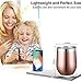 YIIOJUU Insulated Stemless Wine Tumbler with Spill Proof Lid, Dishwasher Safe, Rose Gold Double Wall Stainless Steel Wine Tumbler with Lid for Keeping the Red Wine and Coffee Cold or Hot, 12oz
