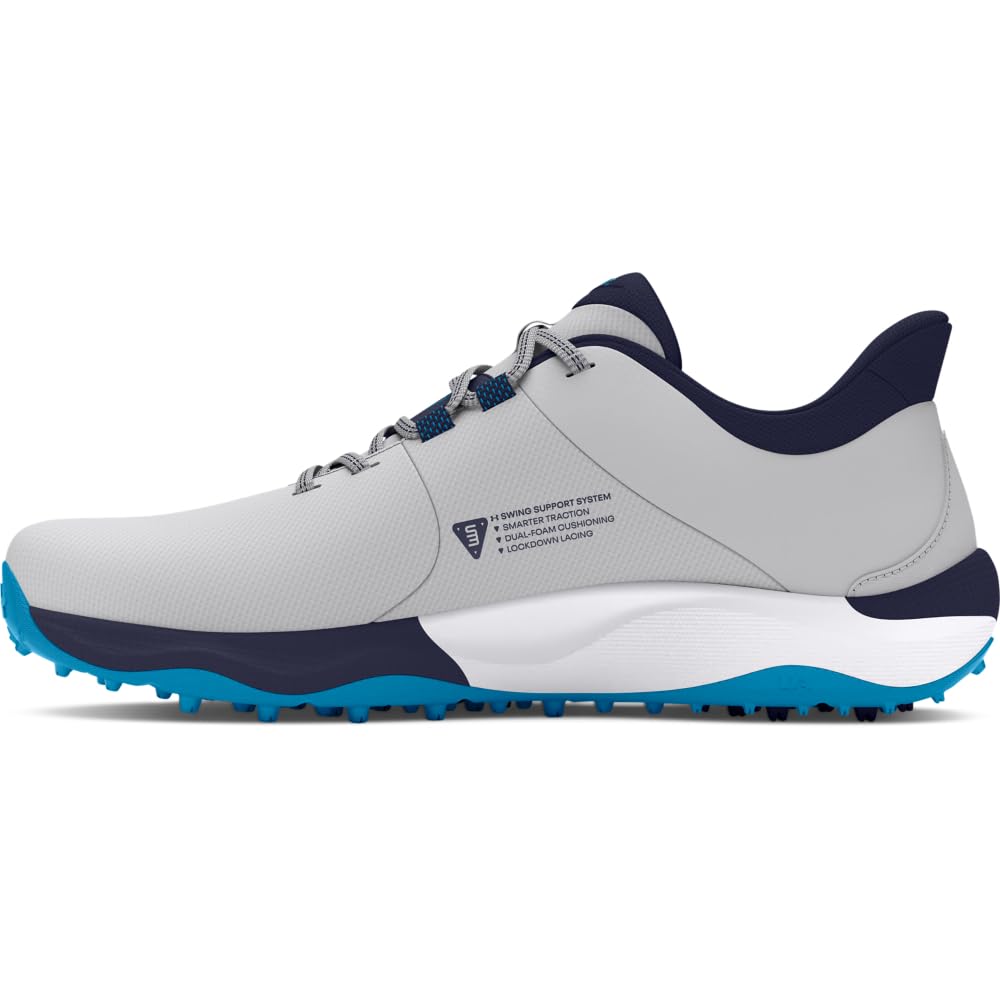 Under Armour Men’s Drive Pro Spikeless, (101) Mod Gray/Capri/Midnight Navy, 8, US