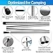 Ridge Outdoor Gear Compact Callapsible Tarp Tent Poles – Set of 2, 5 to 6 ft Rods, Extending Adjustable Portable for Tarps Camper Awning Tarpaulin Camping Hiking Backpacking Lighweight Replacement