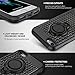 iPhone 8 Case, iPhone 7 Case, Vafru 360 Degree Rotating Ring Grip kickstand Dual Layer Shock-Absorption Anti-Scratch Protection Compatible with Magnetic Car Phone Mount for iPhone 8, iPhone 7--(black)