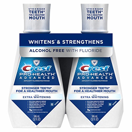 Product of Crest Pro-Health Advanced Energizing Mint Mouthwash with Extra Whitening, 2 pk./946mL - Oral Rinse & Mouthwash [Bulk Savings]