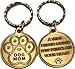 RecoveryChip Dog Mom - A True Friend Leaves Paw Prints On Your Heart Keychain Paw Print Bronze