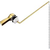 Hibbent Universal Metal Front Mount Toilet Handle Replacement Kit, Brass Toilet Flush Tank Lever with Stainless Steel Flapper