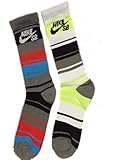 Nike SB 2 Pairs/Pack Boy's Crew Socks, Youth, 3Y-5Y