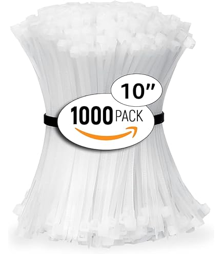 NavePoint 8 Inch Nylon Cable Ties - 50 Lbs Tensile Strength UV Resistant Zip Ties 500 Pack (Black)