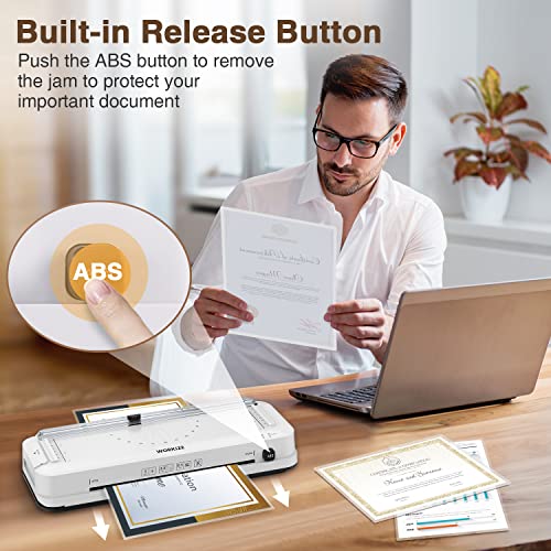Laminator Machine with Laminating Sheets 20 Pouches, WORKIZE 9Inch