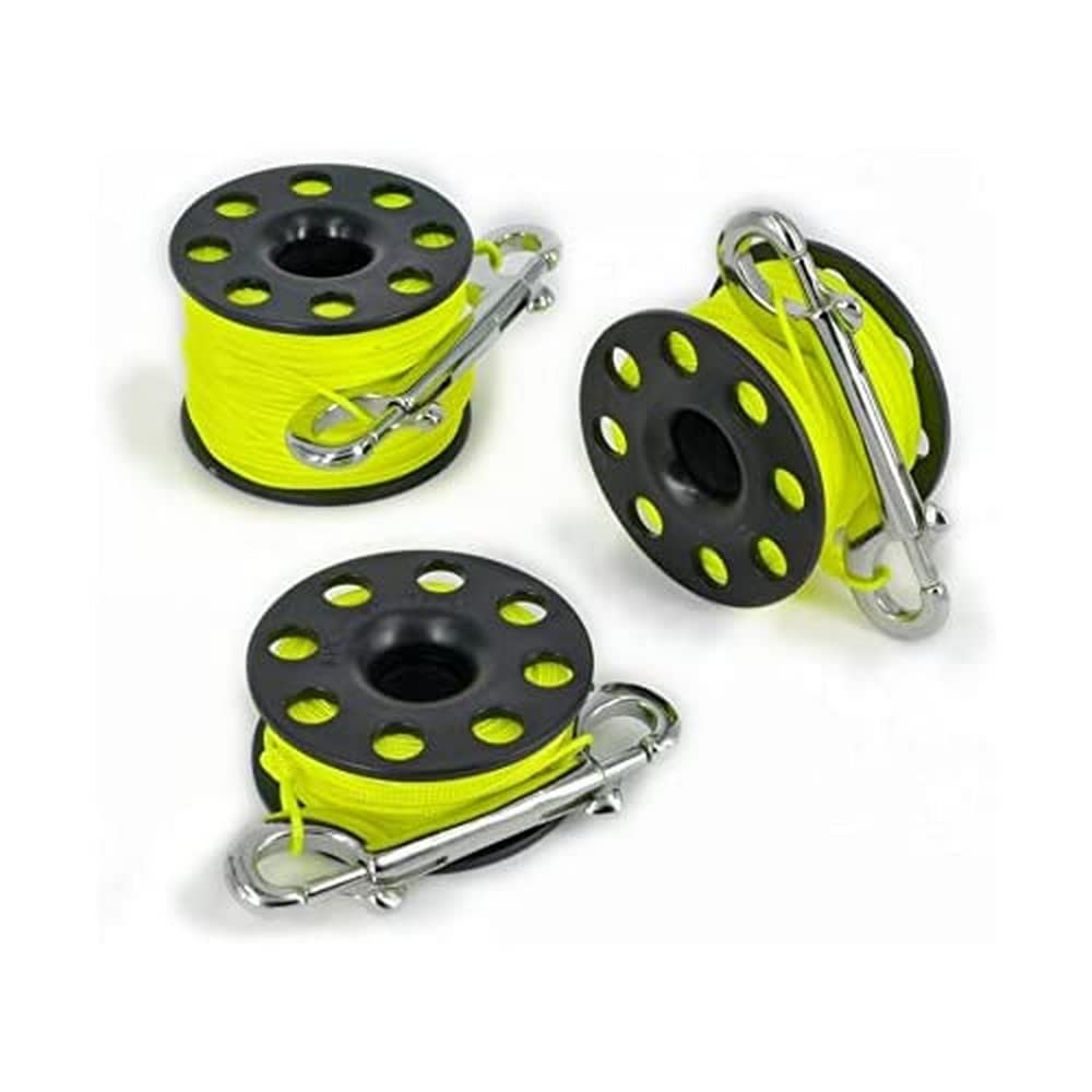 Best Divers ML0055YL, Underwater Reel, Black/Neon Yellow, 15 meters