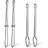 4 Pcs Bodkin Drawstring Threaders,Metal Drawstring Threader Tweezers Easy Quick Insert Drawstring DIY Rope Threader Clip Bodkin Sewing Tool for Sweatpants,Hoodies,Swim Trunks