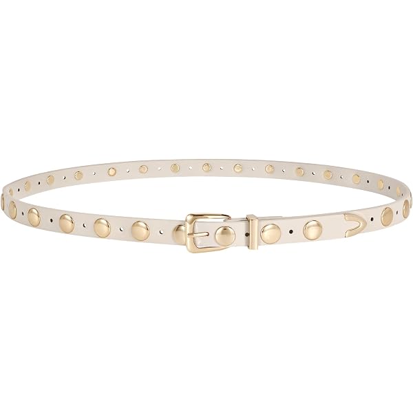 Amazon.com: WOWOGO Black Studded Belt for Women Skinny  display picture 1