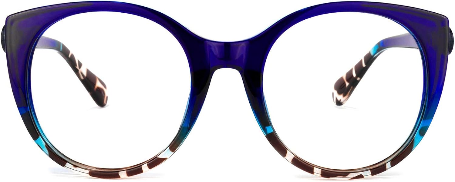 Zeelool Chic Oversized Cat Eye Glasses with Nonprescription Clear Lens for Women