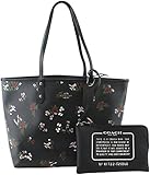 COACH REVERSIBLE CITY TOTE (Black Multi Floral)
