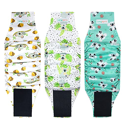 Langsprit Male Belly Bands for Dogs