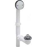 PROFLO PFWO400 1-1/2" Plastic Tubular Tub Drain Fitting - Chrome