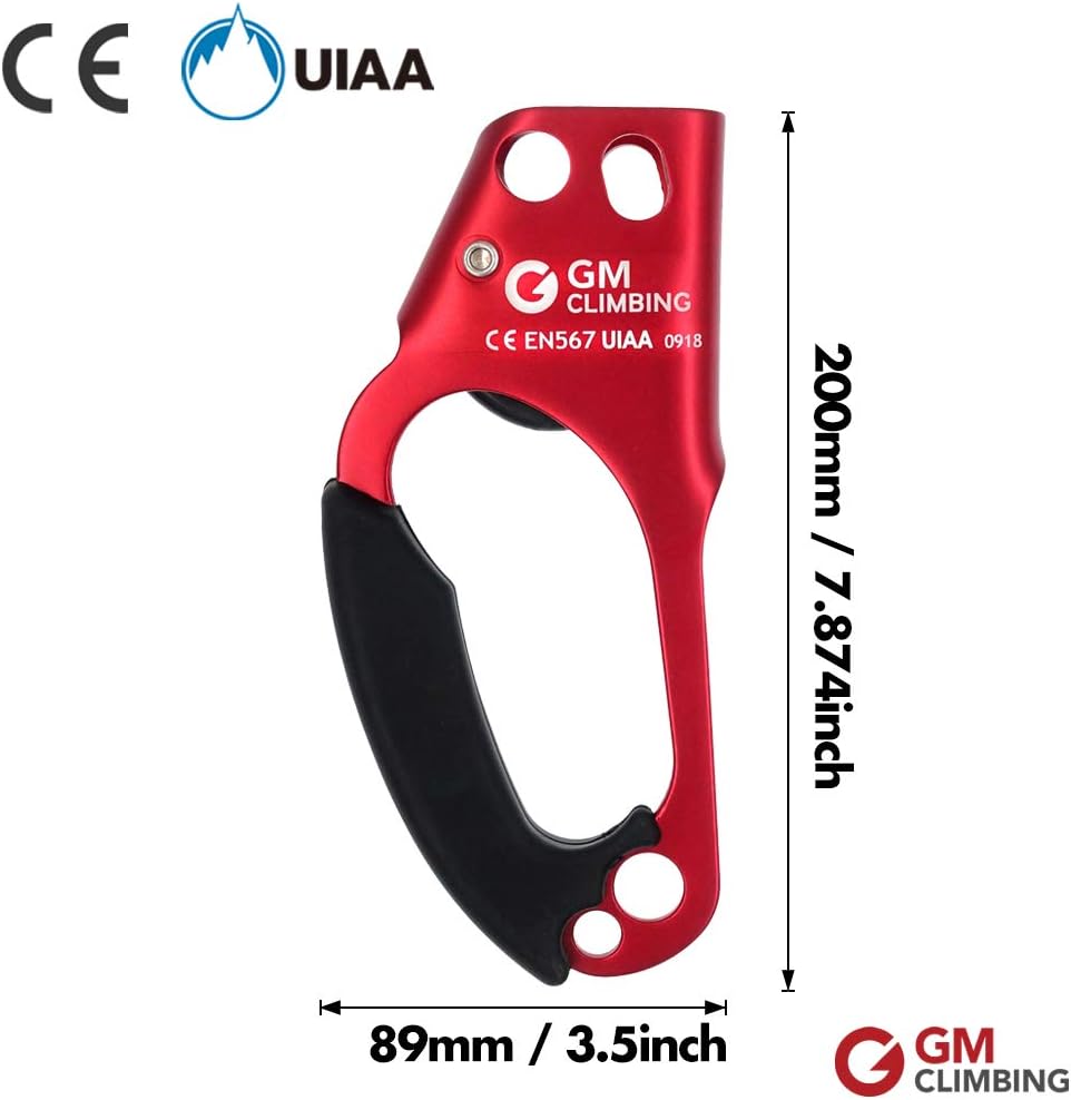 GM CLIMBING Climbing Hand Ascender (Right Hand and Left Hand) for Arborist Tree Climbing Rigging CE UIAA : Sports & Outdoors