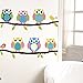 Wall Decal Lovely Owls Leaves Home Sticker Paper Removable Living Dinning Room Bedroom Kitchen Art Picture Murals DIY Stick Girls Boys Kids Nursery Baby Playroom Decoration